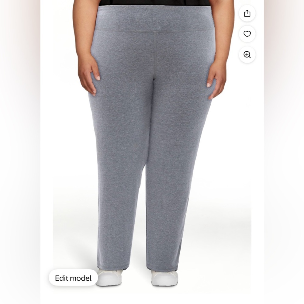 Athletic Works Charcoal Plus Size Sweatpants